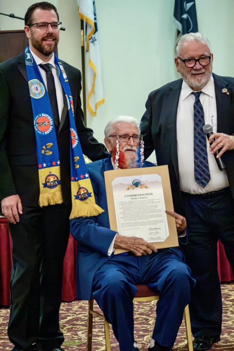 Veteran Philip J. Roberts receiving a commendation at the 2025 Military Ball