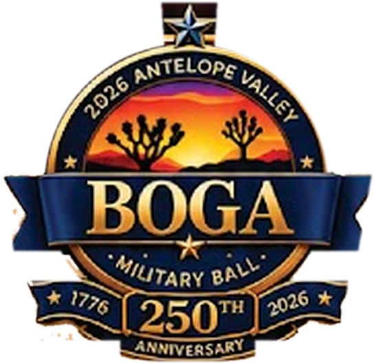 2026 Antelope Valley BOGA Military Ball crest, 250th anniversary